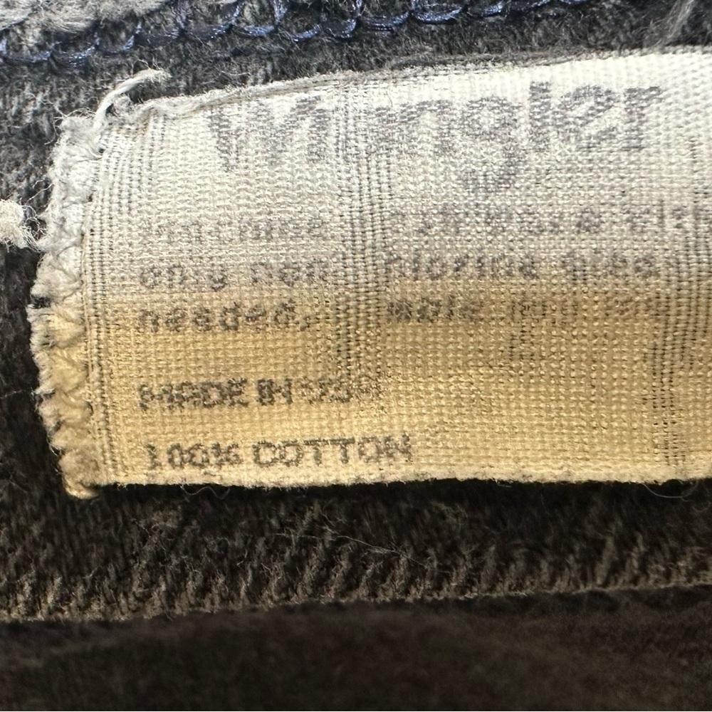 Vintage Wrangler Blues 100%Cotton Black Jeans 16 x 32 USA High Rise Straight Leg - Picture 10 of 10